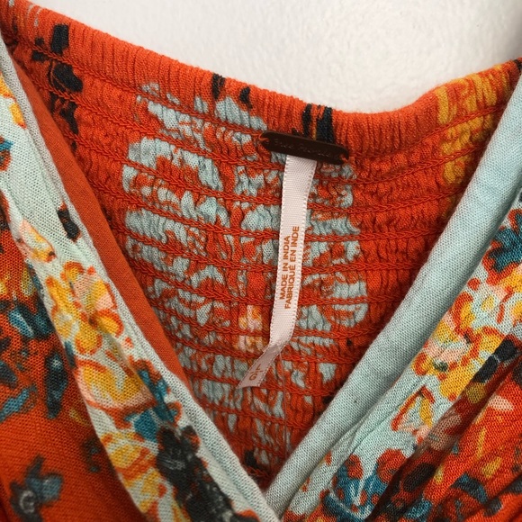 Free People Mirabella Floral Print Top Large Crop - Picture 4 of 6